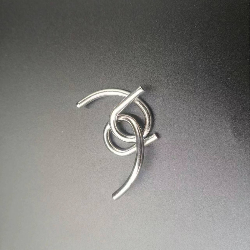 Πάζλ εννέα δαχτυλιδιών — μεταλλικό παιχνίδι αποδέσμευσης για ηλικίες 7–14, DIY προσαρμογή, λευκή συσκευασία