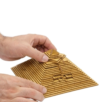 Ξύλινο πυραμιδικό παζλ-κουτί με μηχανισμό Kong Ming/Luban – Άνοιγμα και αποθήκευση, προκατασκευασμένο, για ηλικίες 15–35