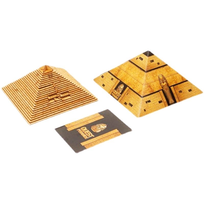 Ξύλινο πυραμιδικό παζλ-κουτί με μηχανισμό Kong Ming/Luban – Άνοιγμα και αποθήκευση, προκατασκευασμένο, για ηλικίες 15–35