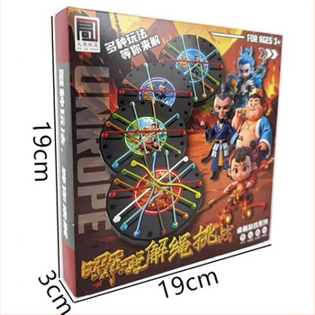 Παζλ με σκοινί για ξεκλείδωμα – οικογενειακό παιχνίδι δεξιοτήτων, Kongming/Luban lock, πλαστικό, DIY: Ναι, συσκευασία σε έγχρωμη θήκη, 7–14 ετών