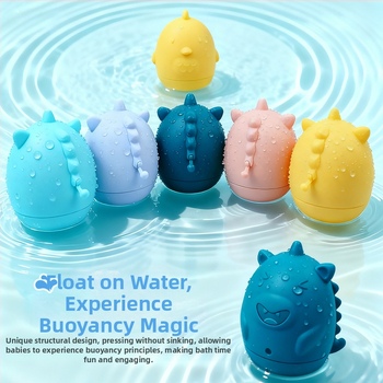 Silikónové hračky do kúpeľe pre bábätká – 4-dielna sada, vodné prskanie, vzdelávacia kúpeľná hra pre deti 3–6 rokov