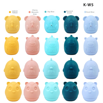 Silikónové hračky do kúpeľe pre bábätká – 4-dielna sada, vodné prskanie, vzdelávacia kúpeľná hra pre deti 3–6 rokov