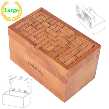 Ξύλινο κουτί‑παζλ με κλειδαριά Kong Ming/Luban – παιχνίδι γρίφος για το ξεκλείδωμα, ρετρό σχεδίαση, κατάλληλο ως δώρο και για αποθήκευση, δυνατή προσαρμογή