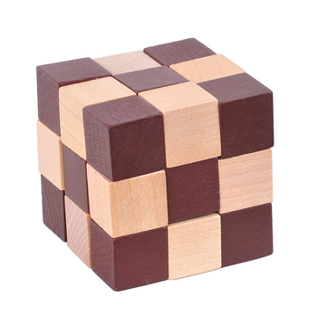Ξύλινο παζλ-κλειδί Kong Ming/Luban lock – Lotus wood, ανάπτυξη χωρικής σκέψης, Leyousuosi, κατάλληλο για 7–14 ετών, DIY παραμετροποίηση