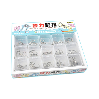 Μεταλλικό παζλ εννέα δαχτυλιδιών – Luban Lock και Kongming Lock, ξεκλείδωμα δαχτυλιδιών, εκπαιδευτικό παιχνίδι σκέψης για ηλικίες 7–14 ετών, λευκή συσκευασία, χωρίς DIY