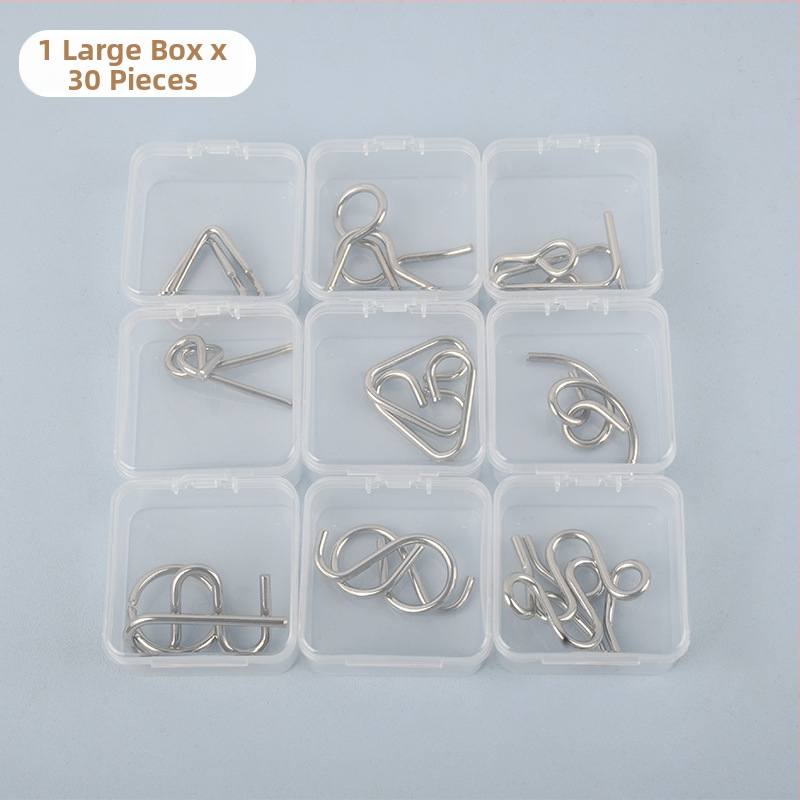 Μεταλλικό παζλ εννέα δαχτυλιδιών – Luban Lock και Kongming Lock, ξεκλείδωμα δαχτυλιδιών, εκπαιδευτικό παιχνίδι σκέψης για ηλικίες 7–14 ετών, λευκή συσκευασία, χωρίς DIY