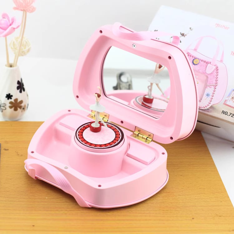 Forgó balerina kézitáska – műanyag, injekciós öntés technika, pastoral stílus, nyomtatott logó, licencelhető magánfelirat elérhető