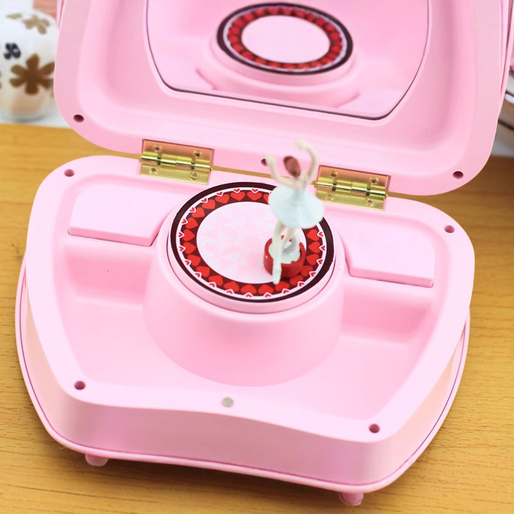 Forgó balerina kézitáska – műanyag, injekciós öntés technika, pastoral stílus, nyomtatott logó, licencelhető magánfelirat elérhető