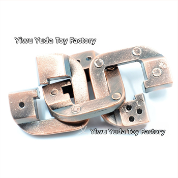 Keshi zliatinový puzzle zámok – Kong Ming/Luban Lock, tri v jednom, vek 15–35 rokov