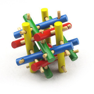 Drveni Kongming Lock puzzle – Luban stil međusobno povezani dijelovi, igračka za uzrast 7–14 godina, mogućnost logotipa