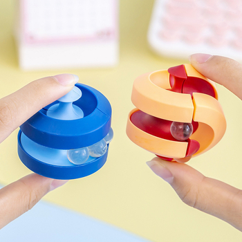 Plastični prstni gyro-puzle s dráhovom kuglom – inteligentna lopta, DIY, 14+