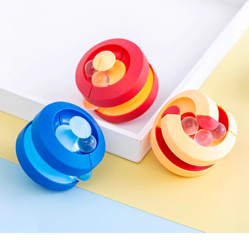 Plastični prstni gyro-puzle s dráhovom kuglom – inteligentna lopta, DIY, 14+