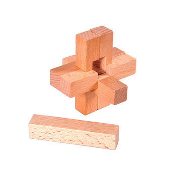 Kong Ming lock / Luban lock, puzzle din fag pentru copii 7–14 ani, șase direcții