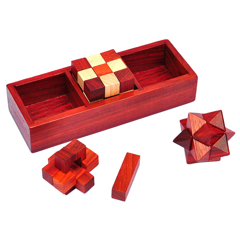 Drveni Kong Ming ključ/Luban ključ, potiče prostorno razmišljanje, DIY pogodno, prilagodljivi uzorci, uzrast 7–14 godina
