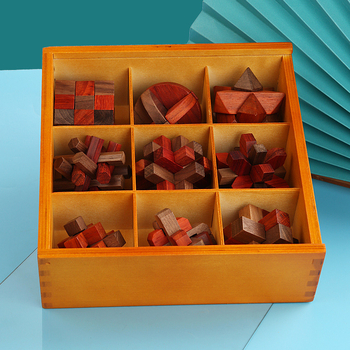 Drveni puzzle za otključavanje: Kong Ming/Luban Lock – edukativna igra, 6×6×6 čepova, porijeklo Yunhe Zhejiang