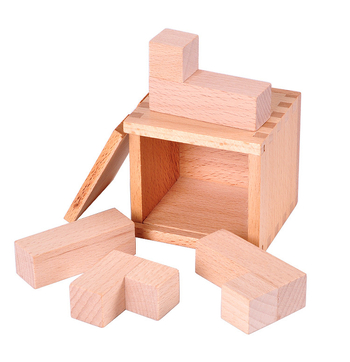 Drveni Kong Ming/Luban lock puzzle za prostornu misao; DIY-friendly; prilagodba uzorka
