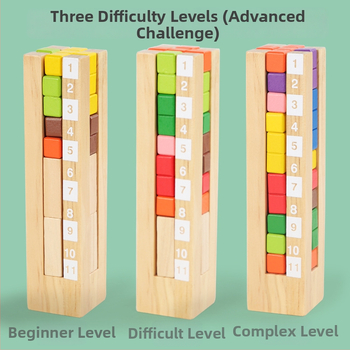 Fából készült logikai játék a térbeli gondolkodáshoz – 3D Tetris, Kong Ming lock/Luban lock, 7–14 éveseknek