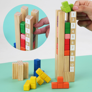 Fából készült logikai játék a térbeli gondolkodáshoz – 3D Tetris, Kong Ming lock/Luban lock, 7–14 éveseknek