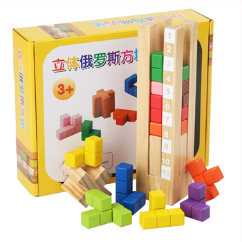Fából készült logikai játék a térbeli gondolkodáshoz – 3D Tetris, Kong Ming lock/Luban lock, 7–14 éveseknek