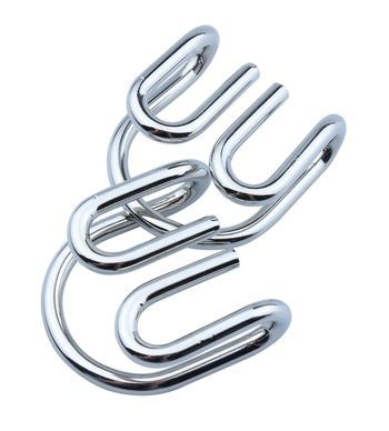 Kilencgyűrűs zár-puzzle, fémből — logikai felfedező játék gyerekeknek 3–6 évesek, Zhejiang eredetű, vas