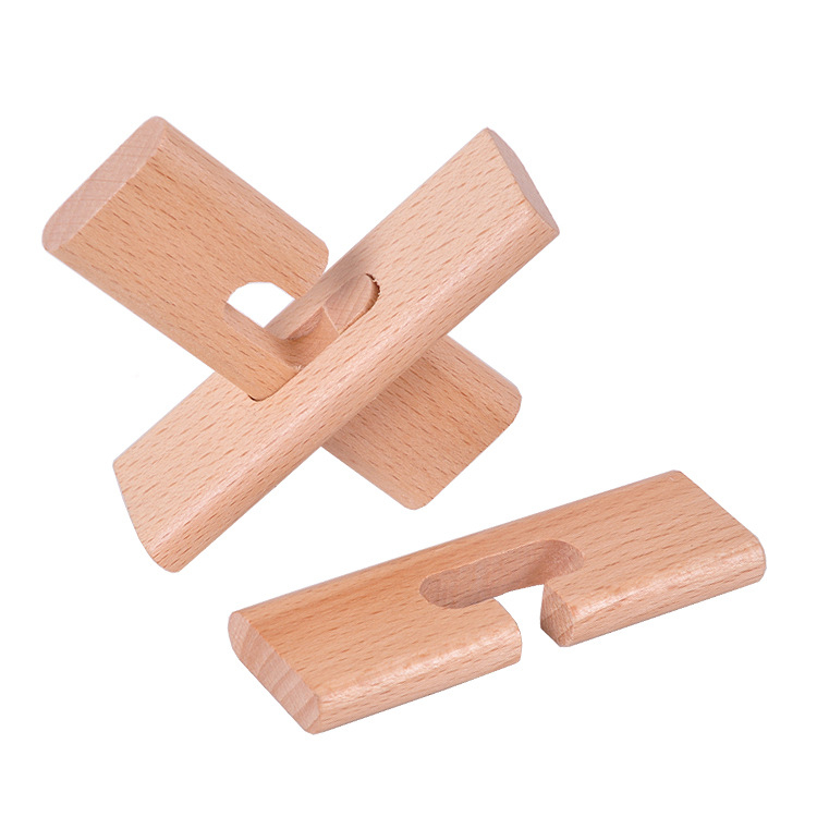 Drveni Kong Ming Lock/Luban Lock puzzle za odrasle — DIY prijateljski, poticanje prostornog razmišljanja