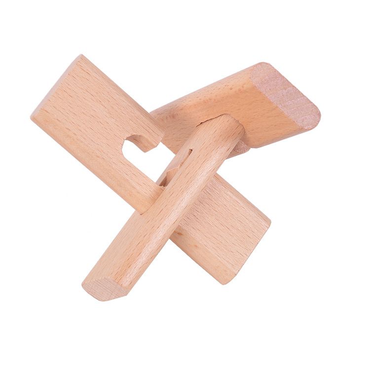 Drveni Kong Ming Lock/Luban Lock puzzle za odrasle — DIY prijateljski, poticanje prostornog razmišljanja