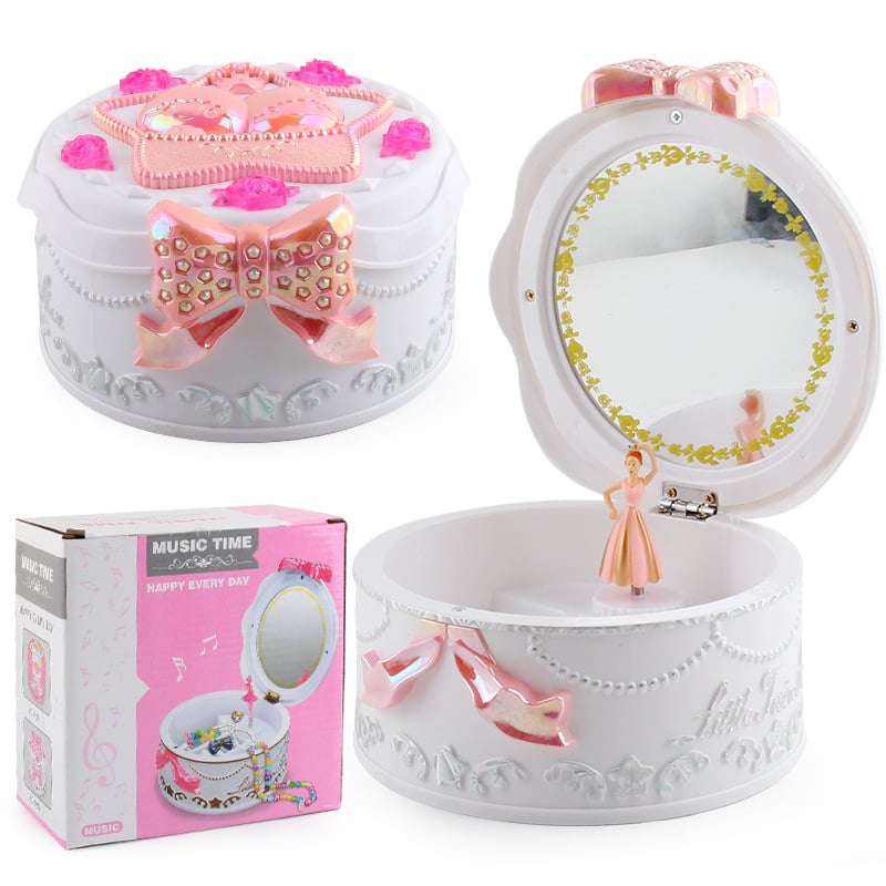 Zenei doboz: forgó balett-dizájn, modern minimalista stílus, műanyag konstrukció, 0,5 kg, nyomtatási folyamat