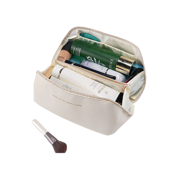 Τσαντάκι μακιγιάζ από PU δέρμα, μονόχρωμο, ultra-ελαφρύ, PU επένδυση, αστικός μινιμαλισμός