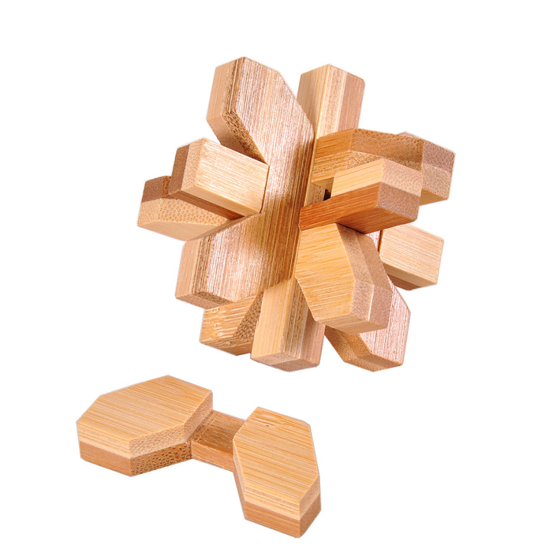 Drveni Kong Ming Lock/Luban Lock puzzle – edukativna igra za prostorno razmišljanje, DIY prilagodljivo, puzzle za otključavanje