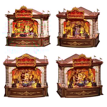 CuteBee Skup za slaganje s glazbenom kutijom — Mini kućica, DIY, 400–800 komada, Napajanje baterijom, MDF