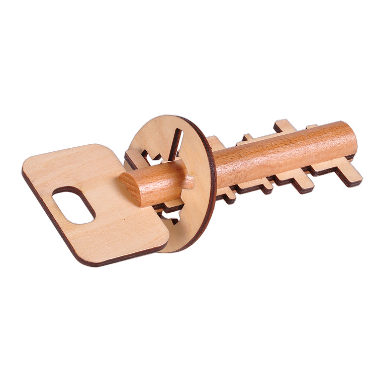 Drveni Kong Ming Lock / Luban Lock puzzle za odrasle — edukativna mozgalica, mogućnost izrade po uzoru, 61+ godina