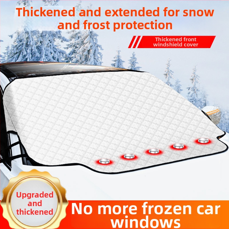 Automobilový snehový kryt na predné sklo s výstelkou z PP bavlny; materiál: hliníková fólia + PP bavlna + netkaná textília; inštalácia: typ s kartou; vhodné pre predné sklo; hmotnosť: 494 g