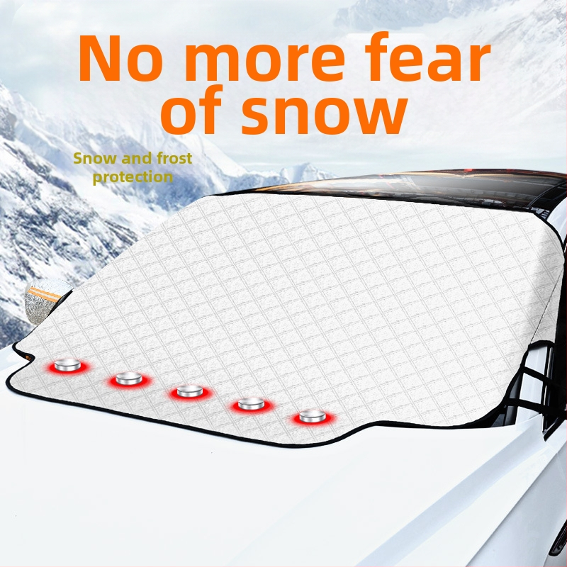 Automobilový snehový kryt na predné sklo s výstelkou z PP bavlny; materiál: hliníková fólia + PP bavlna + netkaná textília; inštalácia: typ s kartou; vhodné pre predné sklo; hmotnosť: 494 g