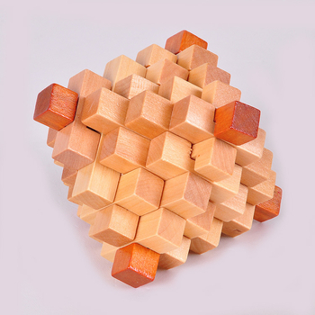 Drveni puzzle ključ Kong Ming lock/Luban lock za odrasle — poticanje prostornog razmišljanja; Materijal: drvo; DIY moguće; uzorci prilagodbe