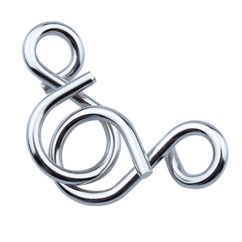 Metalni puzzle s devet lanaca od Wisdom Wheel – logička igra za djecu i odrasle, DIY prilagodba, prilagodba uzorka