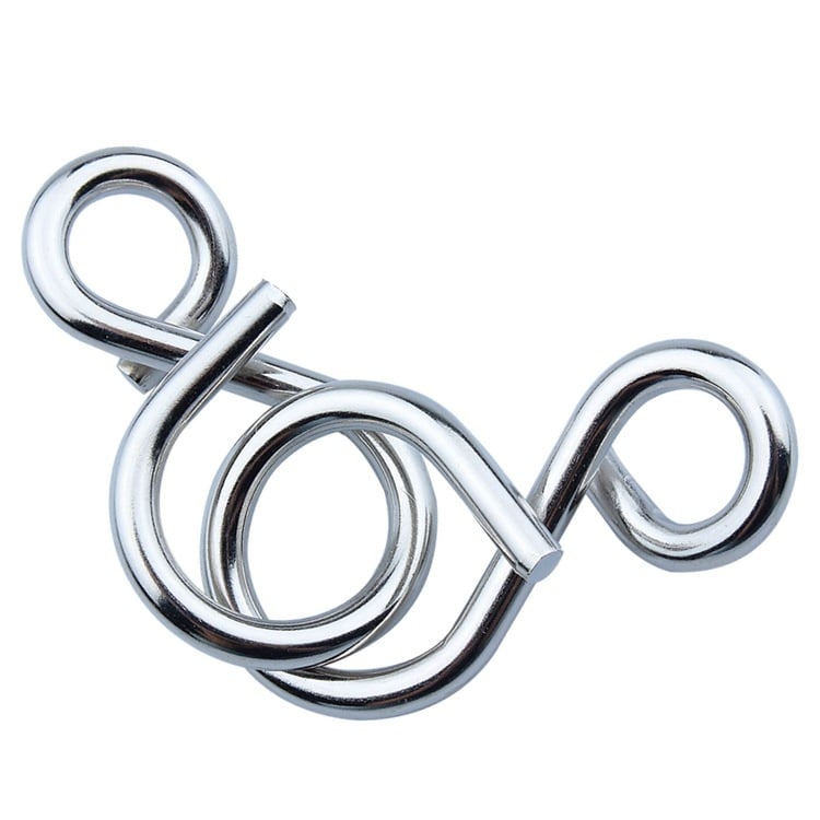 Metalni puzzle s devet lanaca od Wisdom Wheel – logička igra za djecu i odrasle, DIY prilagodba, prilagodba uzorka