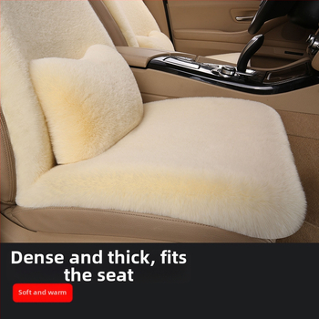 Set od tri plišane jastučnice za auto s krznom od zeca za zimu