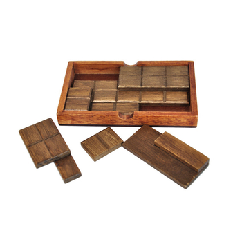 Klasični drveni puzzle za odrasle – Kong Ming/Luban Lock (drvo; vježba prostornog razmišljanja; podrijetlo: Yunhe, Zhejiang; DIY moguć)
