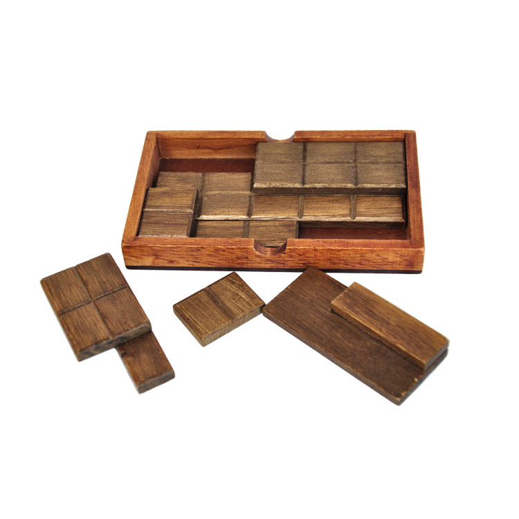 Klasični drveni puzzle za odrasle – Kong Ming/Luban Lock (drvo; vježba prostornog razmišljanja; podrijetlo: Yunhe, Zhejiang; DIY moguć)