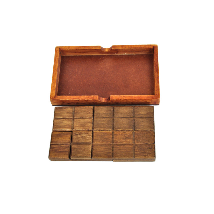 Klasični drveni puzzle za odrasle – Kong Ming/Luban Lock (drvo; vježba prostornog razmišljanja; podrijetlo: Yunhe, Zhejiang; DIY moguć)