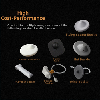 JS0003 Hliníkový nástroj na odstraňovanie štítkov a uvoľňovanie proti krádeži spony pre štítky oblečenia v supermarketoch