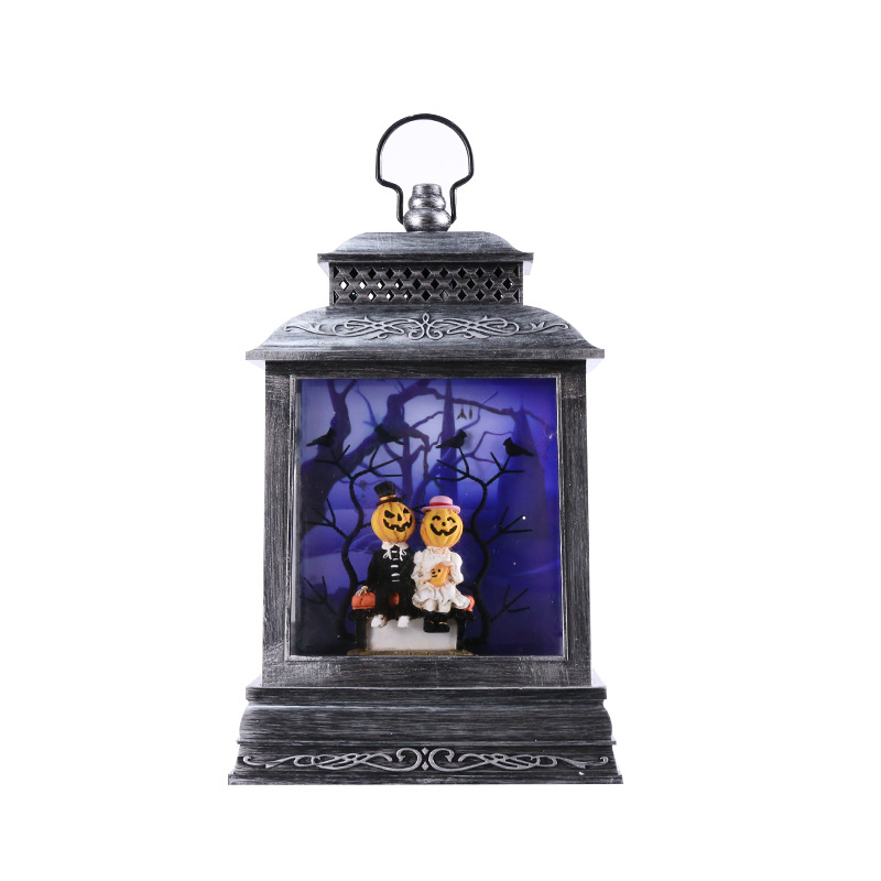LED Resin Halloween Muzijski Ornament – Plastika i smola, Napajanje baterijama (DC ili 3 AA), IP20, Poklon za blagdane