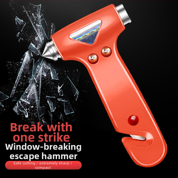 Autó belső vészhelyzeti biztonsági kalapács üveg törővel – műanyag, 75 g, márka Horse, Zhejiang eredet