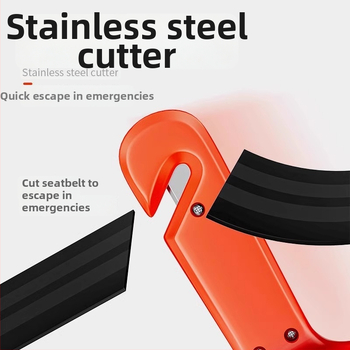 Autó belső vészhelyzeti biztonsági kalapács üveg törővel – műanyag, 75 g, márka Horse, Zhejiang eredet