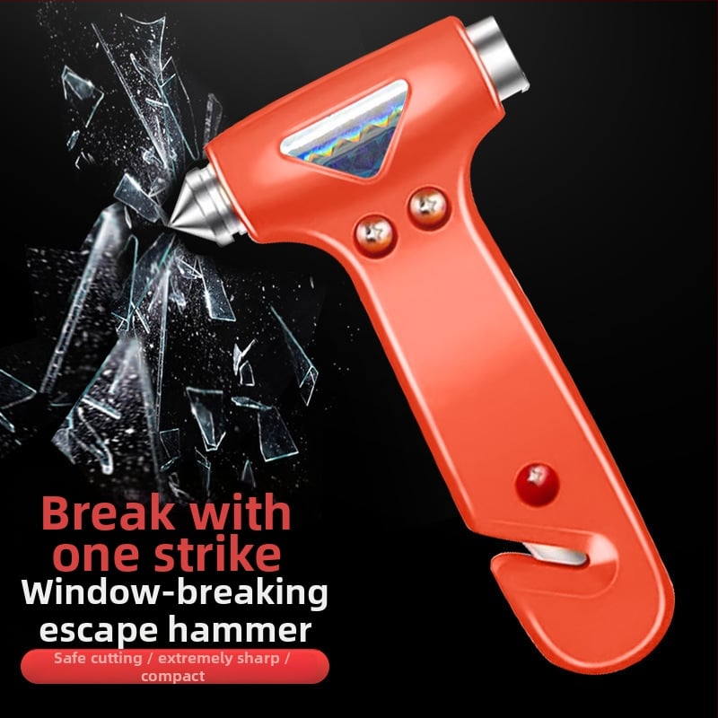 Autó belső vészhelyzeti biztonsági kalapács üveg törővel – műanyag, 75 g, márka Horse, Zhejiang eredet