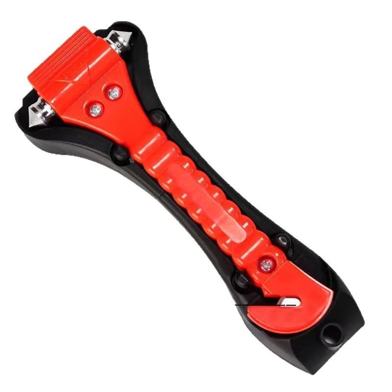 Autó belső vészhelyzeti biztonsági kalapács üveg törővel – műanyag, 75 g, márka Horse, Zhejiang eredet