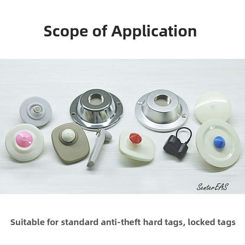 Odblokovač magnetických štítkov proti krádeži pre oblečenie v supermarkete — dvojmagnetický odblokovač, odstraňovač tvrdých štítkov, značka In the Wild