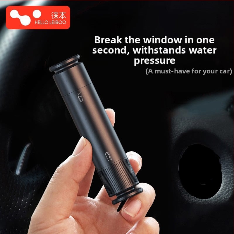 Cioc de siguranță auto cu distrugător de sticlă, unealtă auto multifuncțională, ABS, 100 g, breloc portabil