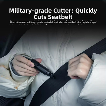 Cioc de siguranță auto și spargere a geamurilor, unealtă de evacuare multifuncțională; Material: ABS din aliaj de aluminiu; Greutate: 0.08 kg; Origine: Guangdong; Personalizare: Da