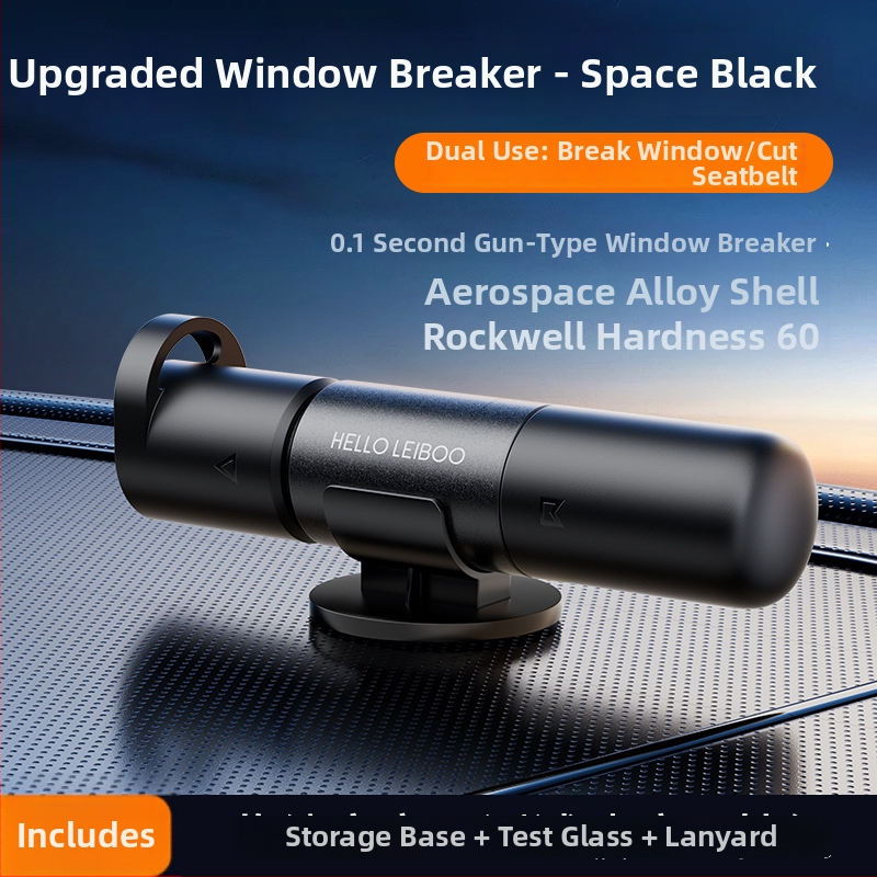 Cioc de siguranță auto și spargere a geamurilor, unealtă de evacuare multifuncțională; Material: ABS din aliaj de aluminiu; Greutate: 0.08 kg; Origine: Guangdong; Personalizare: Da